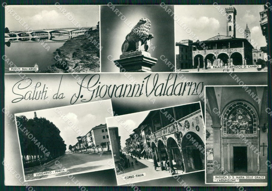 Arezzo San Giovanni Valdarno Saluti da Foto FG cartolina ZKM8292 – fronte