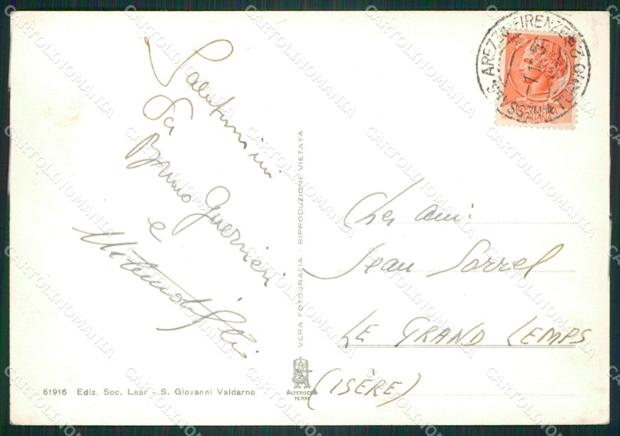 Arezzo San Giovanni Valdarno Saluti da Foto FG cartolina ZKM8292 – retro