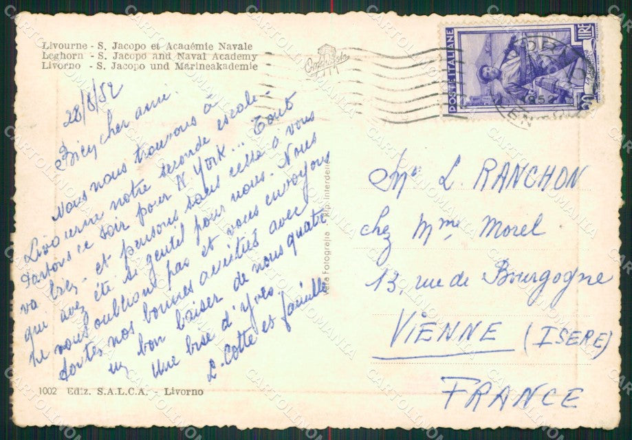 Livorno Città Accademia Navale Foto FG cartolina ZKM8298 – retro