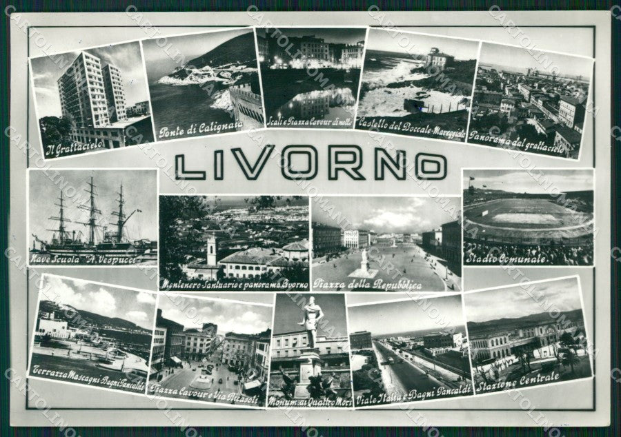 Livorno Città PIEGA Foto FG cartolina ZKM8299 – fronte
