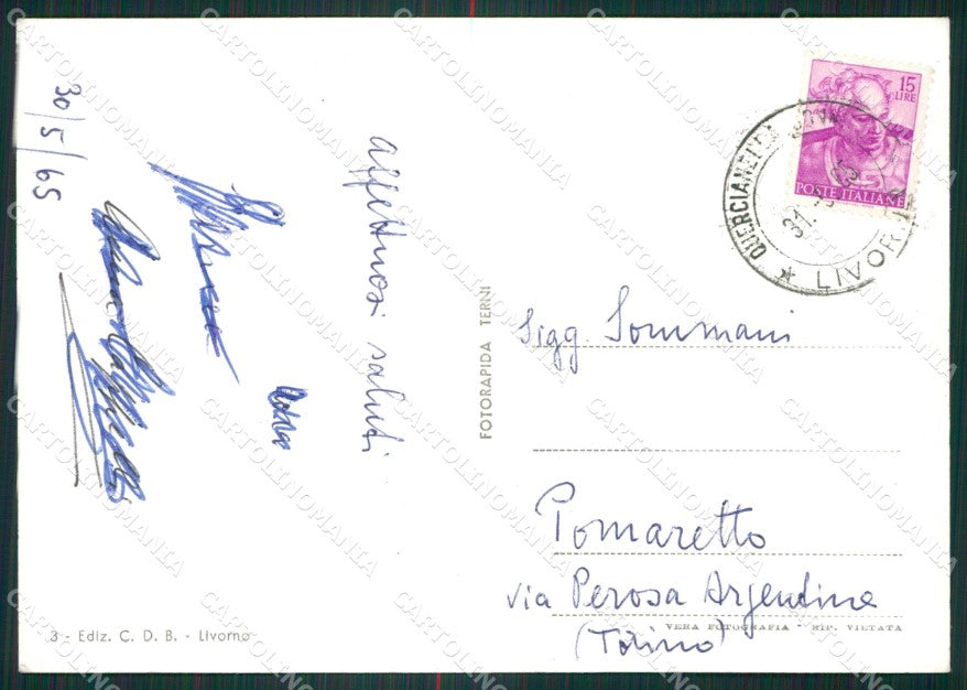 Livorno Quercianella Saluti da Foto FG cartolina ZKM8300 – retro