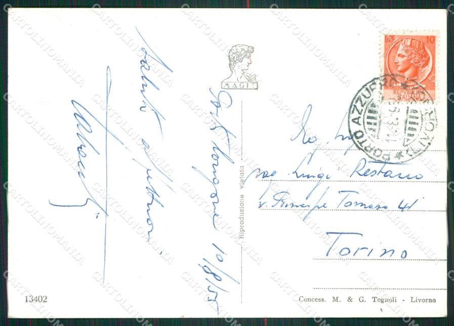 Livorno Isola d'Elba Porto Azzurro Saluti da Foto FG cartolina ZKM8305 – retro