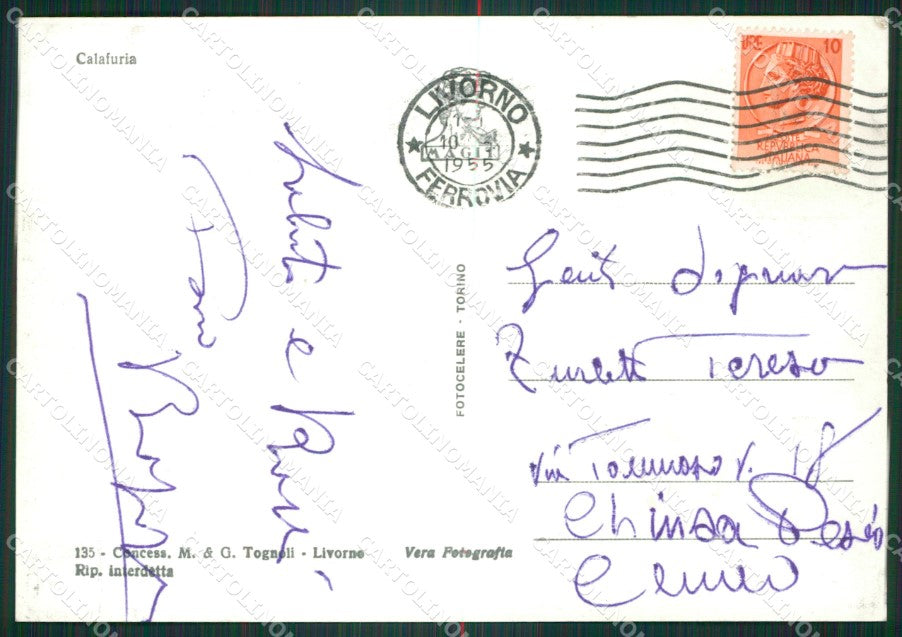 Livorno Antignano Foto FG cartolina ZKM8312 – retro