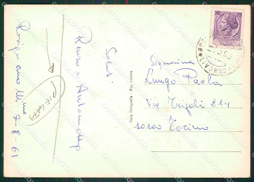 Livorno Rosignano Solvay PIEGATA Foto FG cartolina ZKM8315 – retro