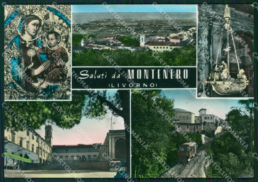 Livorno Montenero Saluti da Foto FG cartolina ZKM8316 – fronte