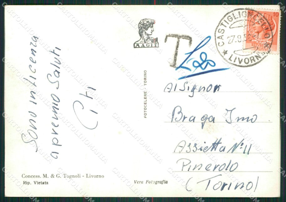 Livorno Castiglioncello Foto FG cartolina ZKM8323 – retro