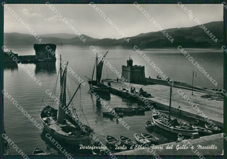Livorno Isola d'Elba Portoferraio Barche Foto FG cartolina ZKM8332 – fronte