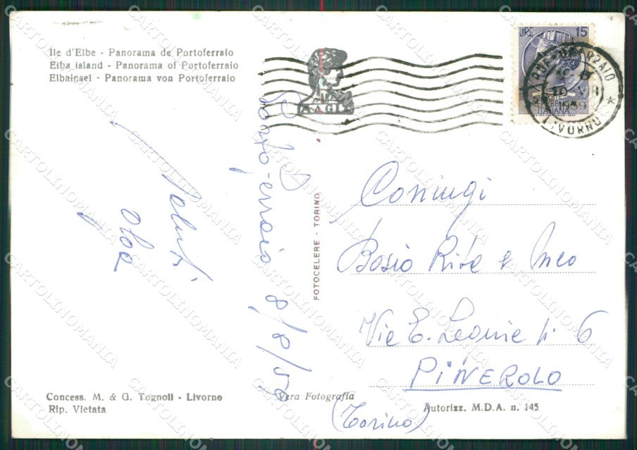 Livorno Isola d'Elba Portoferraio Foto FG cartolina ZKM8334 – retro