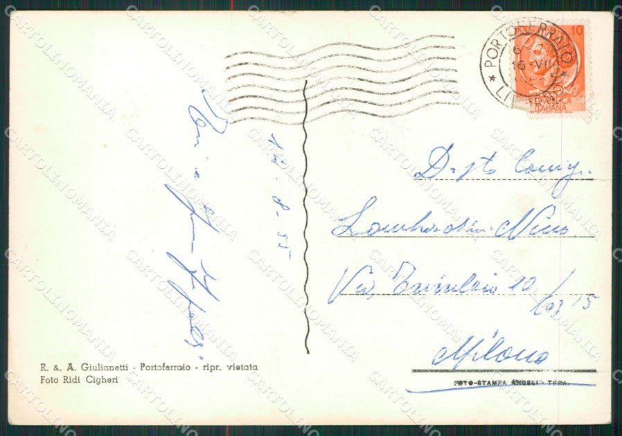 Livorno Isola d'Elba Porto Azzurro Foto FG cartolina ZKM8335 – retro