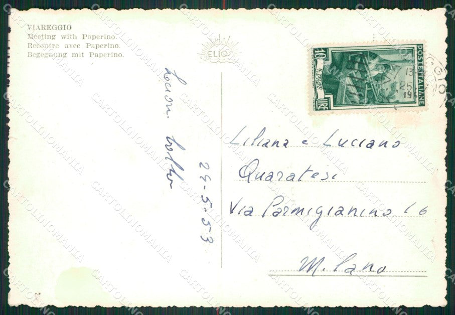 Lucca Viareggio Paperino Foto FG cartolina ZKM8351 – retro