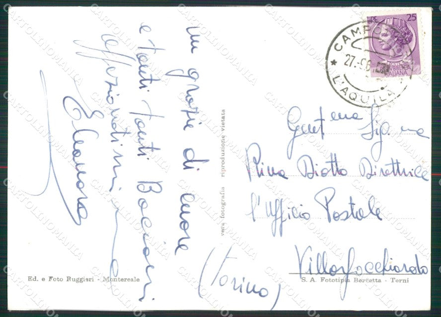 L'Aquila Campotosto Foto FG cartolina ZKM8363 – retro