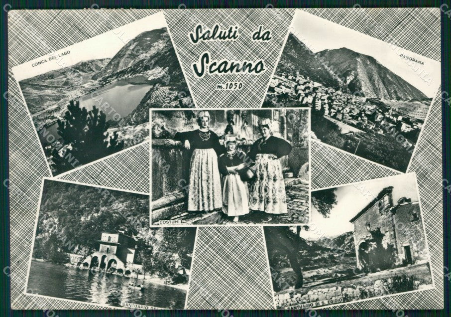 L'Aquila Scanno Saluti da Foto FG cartolina ZKM8364 – fronte