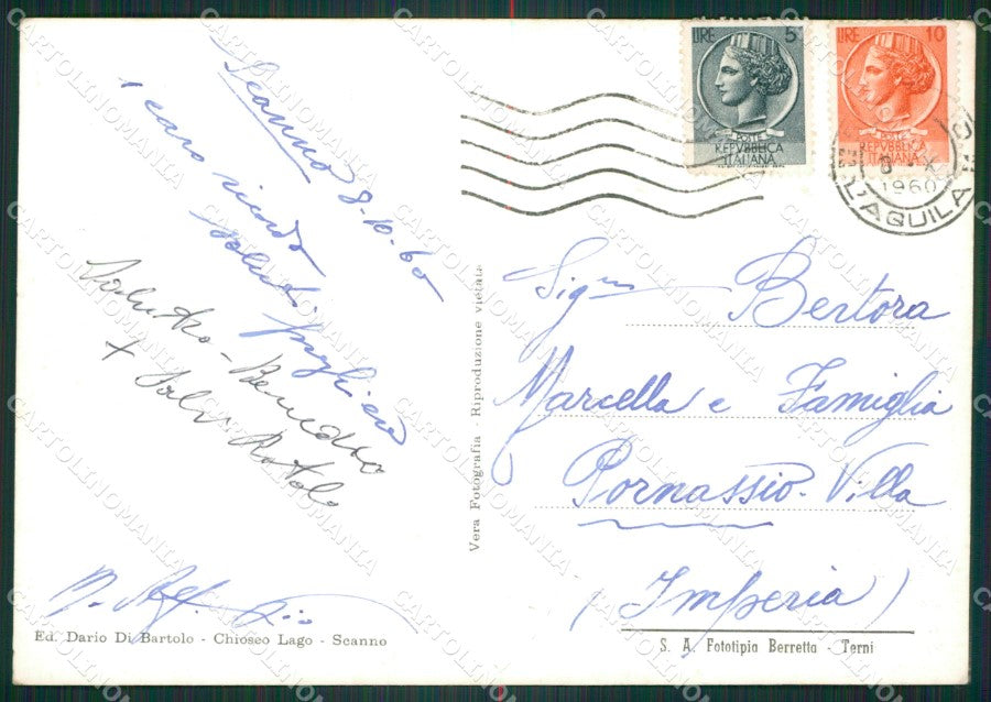 L'Aquila Scanno Saluti da Foto FG cartolina ZKM8364 – retro