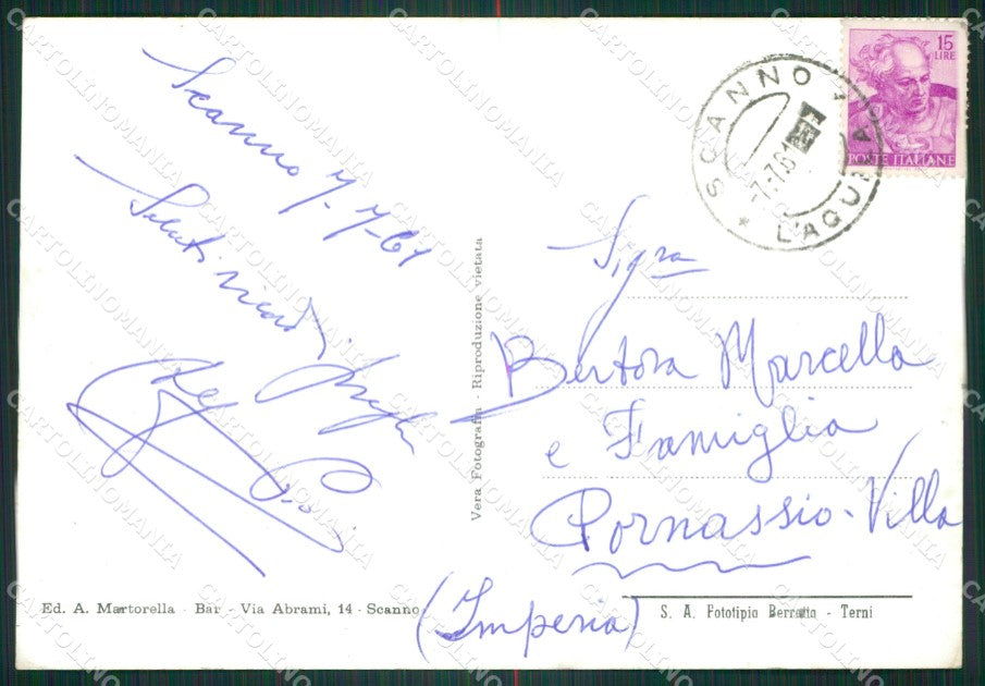 L'Aquila Scanno Saluti da Foto FG cartolina ZKM8370 – retro