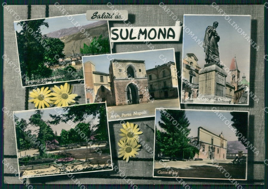 L'Aquila Sulmona Saluti da Foto FG cartolina ZKM8371 – fronte