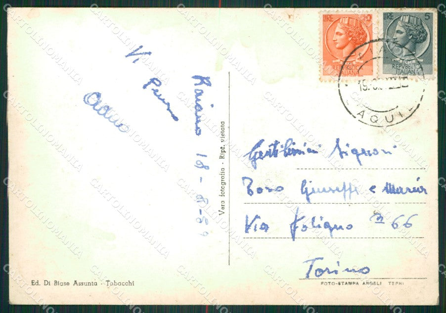 L'Aquila Raiano Foto FG cartolina ZKM8372 – retro