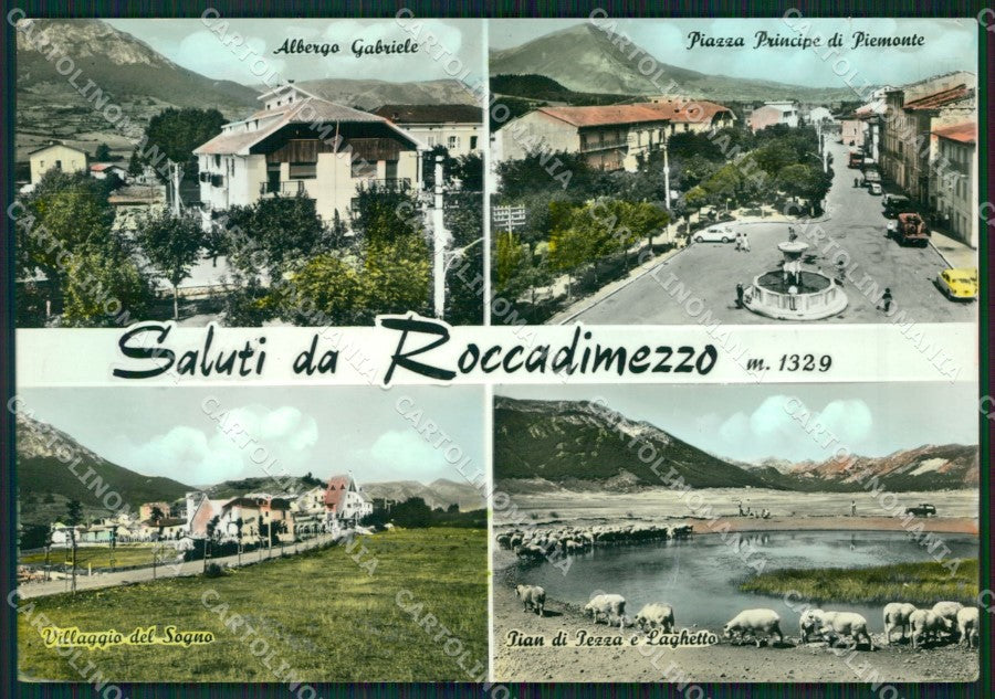 L'Aquila Rocca di Mezzo Saluti da Foto FG cartolina ZKM8373 – fronte