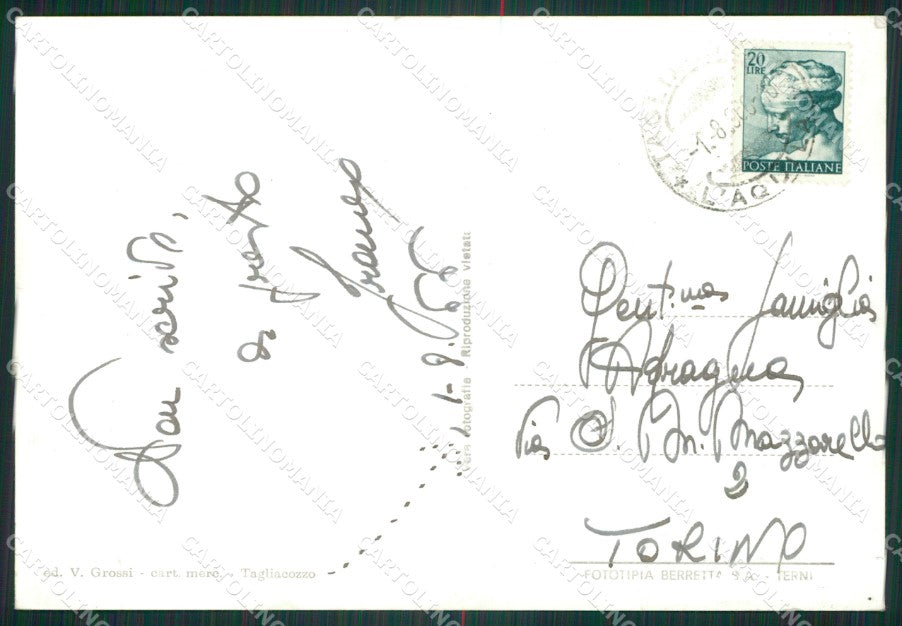 L'Aquila Tagliacozzo Foto FG cartolina ZKM8380 – retro