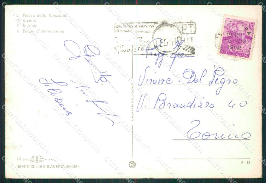 Pescara Città Saluti da Foto FG cartolina ZKM8385 – retro