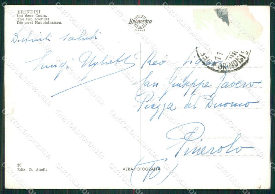 Brindisi Città Foto FG cartolina ZKM8398 – retro
