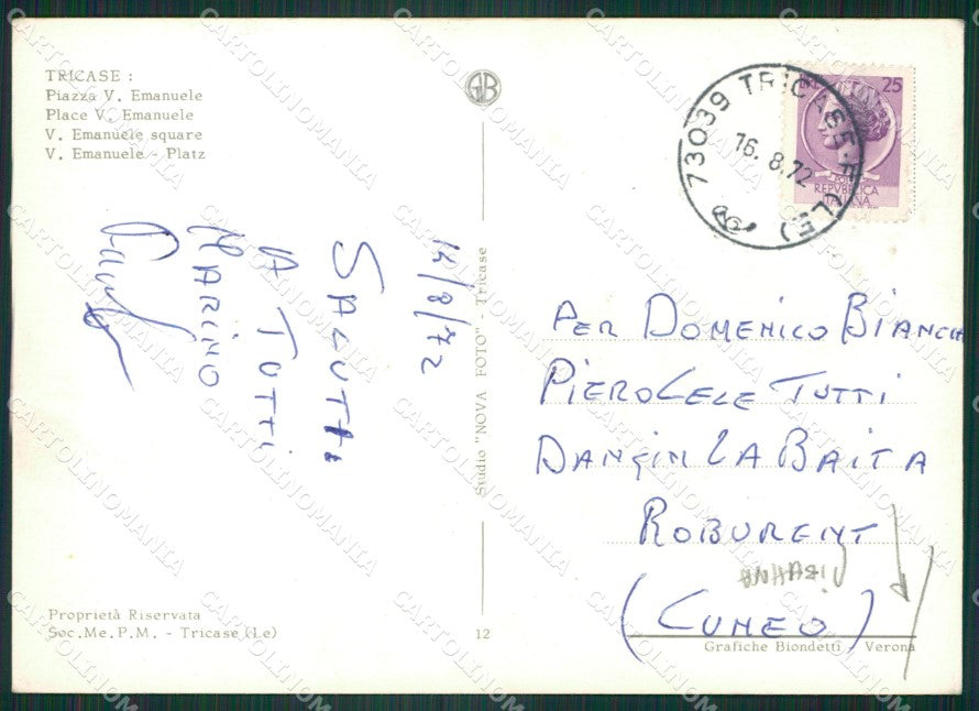 Lecce Tricase PIEGHINA Foto FG cartolina ZKM8407 – retro