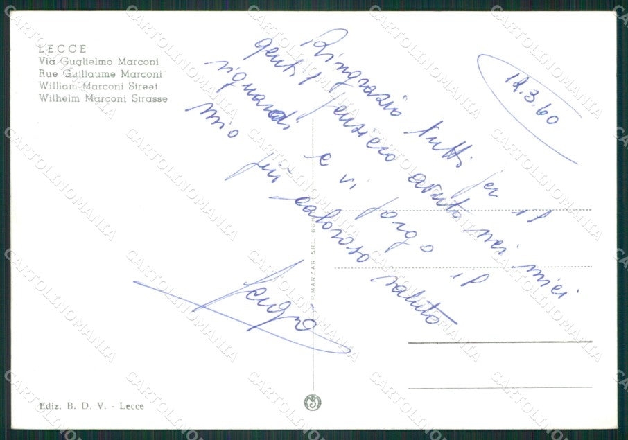 Lecce Città Foto FG cartolina ZKM8410 – retro