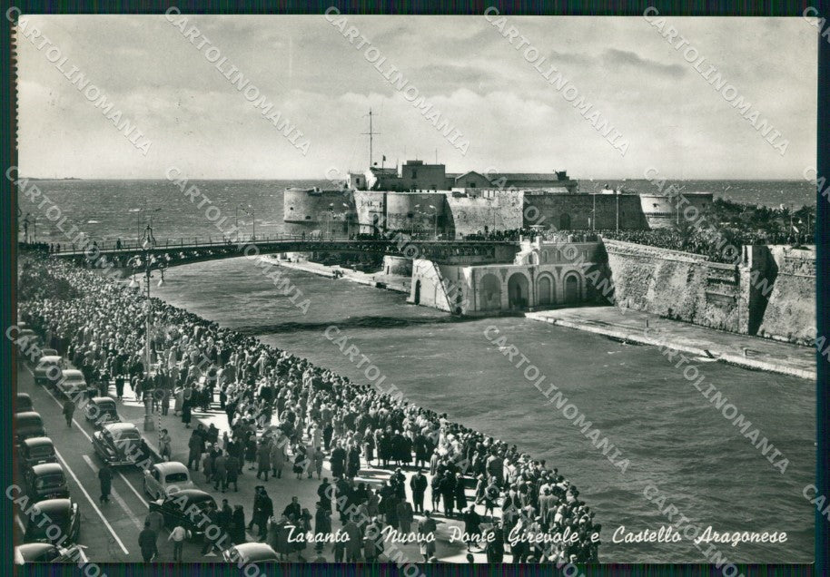Taranto Città Auto Ponte Girevole Foto FG cartolina ZKM8413 – fronte