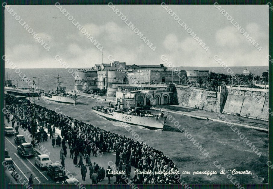 Taranto Città Ponte Girevole Corvette Foto FG cartolina ZKM8415 – fronte