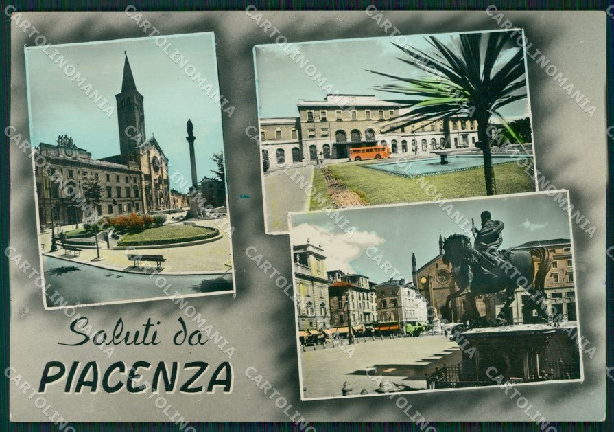 Piacenza Città Saluti da Foto FG cartolina ZKM8432 – fronte