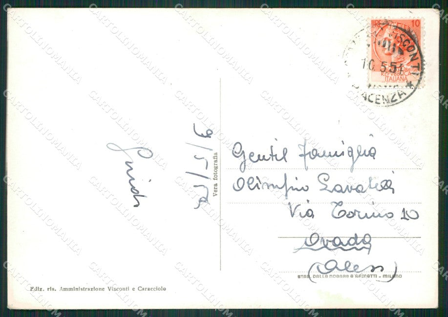Piacenza Vigolzone Grazzano Visconti Foto FG cartolina ZKM8434 – retro