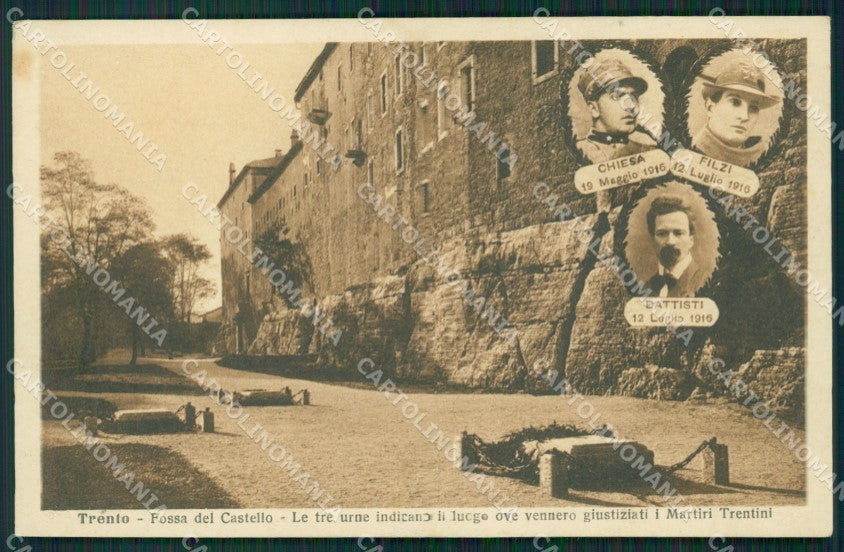 Trento Città Fossa del Castello Alpini cartolina ZKM8465 – fronte