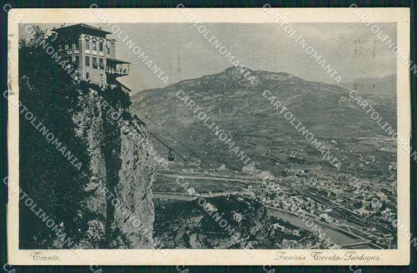 Trento Città Funivia Sardagna cartolina ZKM8466 – fronte