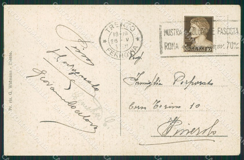 Trento Città Funivia Sardagna cartolina ZKM8466 – retro