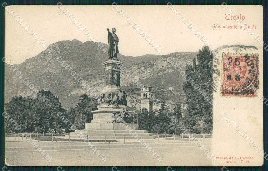 Trento Città Dante cartolina ZKM8476 – fronte