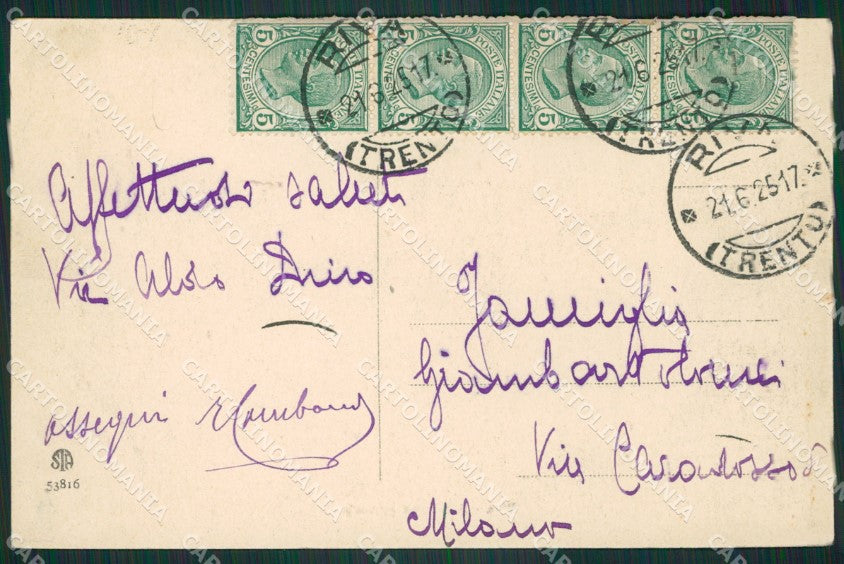 Trento Riva Battello cartolina ZKM8485 – retro