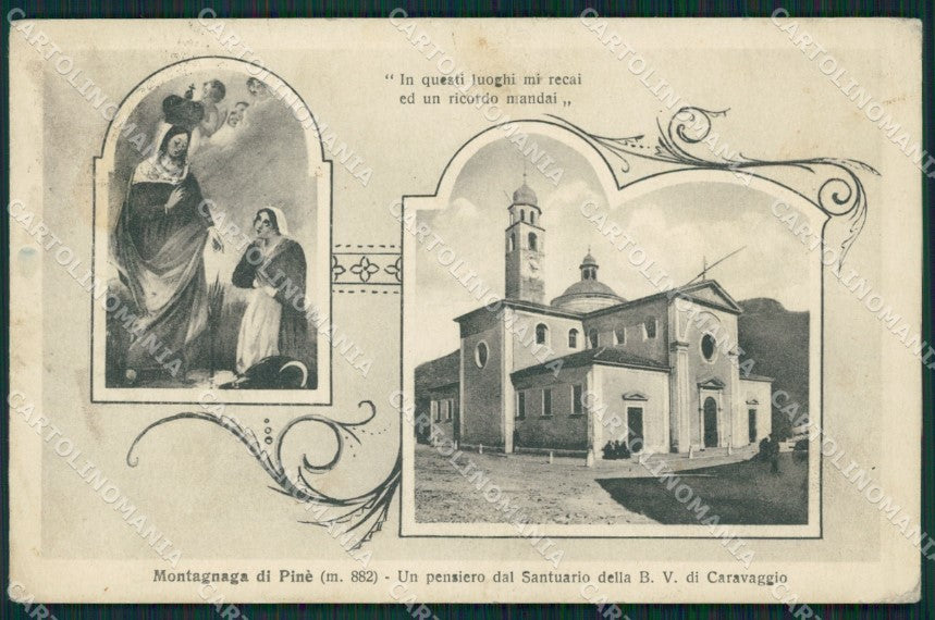 Trento Montagna Pinè Santuario cartolina ZKM8488 – fronte