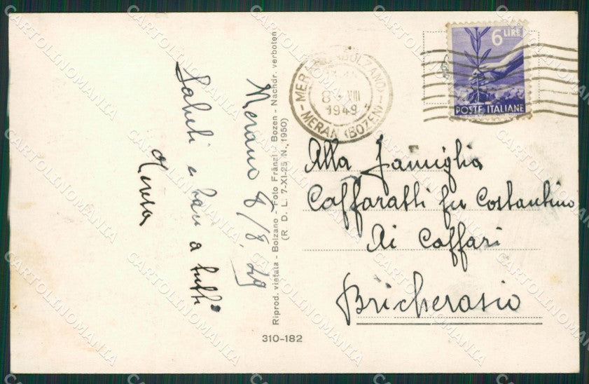 Bolzano Merano cartolina ZKM8528 – retro