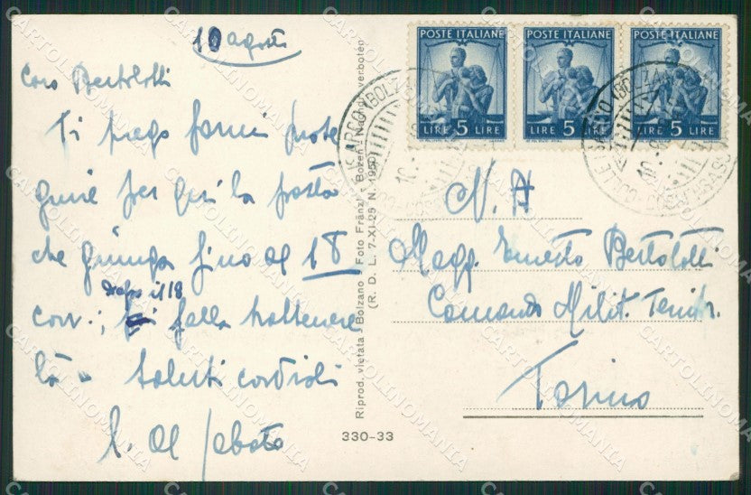 Bolzano Colle Isarco cartolina ZKM8549 – retro