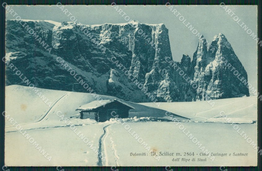 Bolzano Fiè Sciliar Nevicata cartolina ZKM8550 – fronte