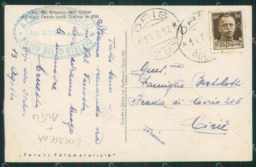 Bolzano Passo dello Stelvio Corriera Auto Foto cartolina ZKM8563 – retro