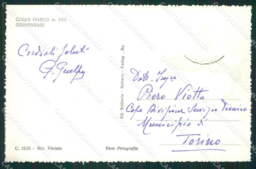 Bolzano Brennero Colle Isarco Foto cartolina ZKM8566 – retro