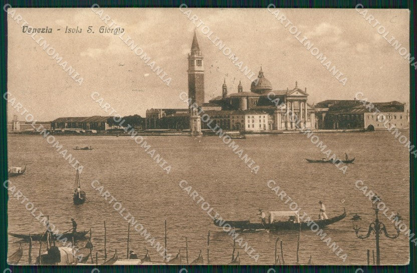 Venezia Isola San Giorgio Gondola cartolina ZKM8574 – fronte