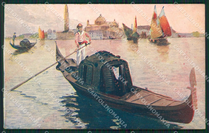 Venezia Città Gondola cartolina ZKM8594 – fronte