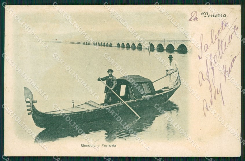 Venezia Città Gondola cartolina ZKM8595 – fronte