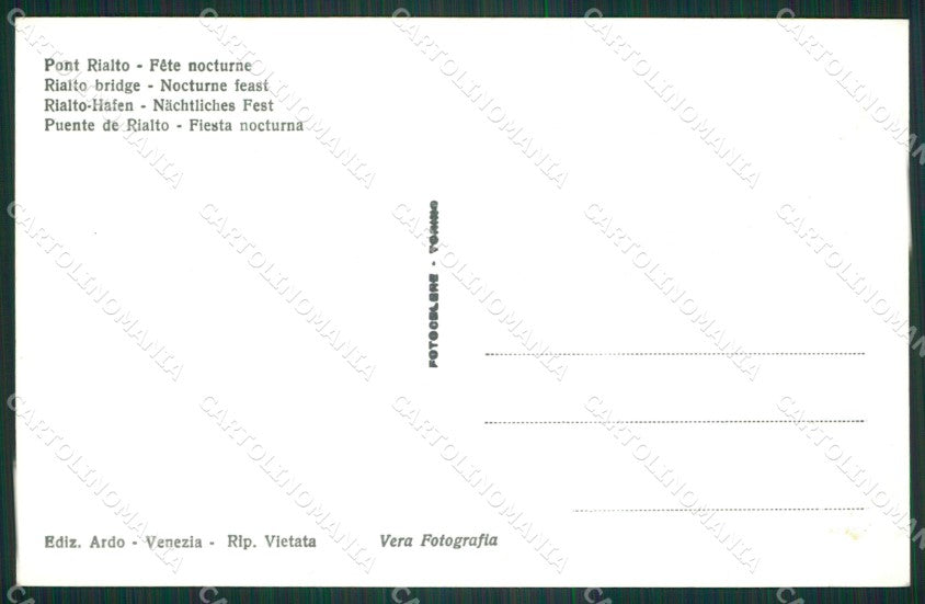 Venezia Città Foto cartolina ZKM8627 – retro