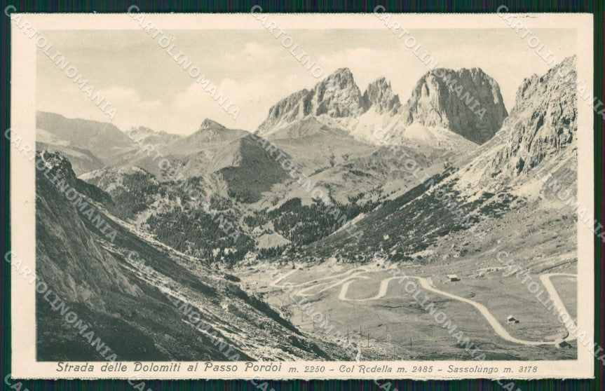 Trento Passo Pordoi cartolina ZKM8683 – fronte