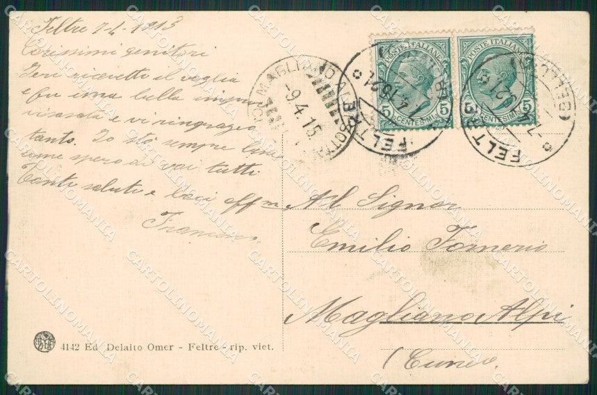 Belluno Feltre Suluti da cartolina ZKM8694 – retro