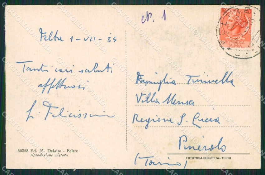 Belluno Feltre cartolina ZKM8696 – retro