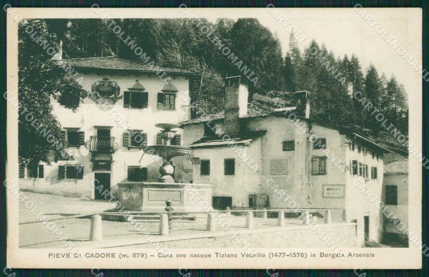 Belluno Pieve di Cadore Casa Tiziano cartolina ZKM8711 – fronte