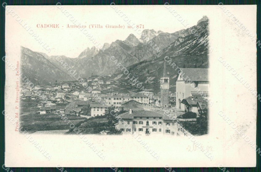Belluno Auronzo di Cadore SCOLLATA ABRASA cartolina ZKM8740 – fronte